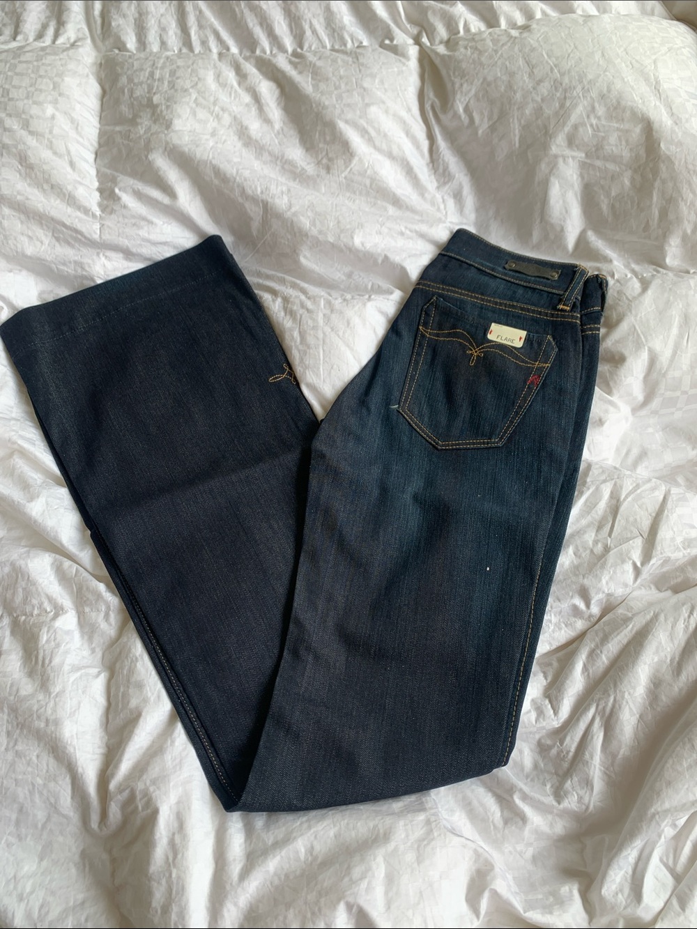 Replay Flare Jeans in Dark Blue Denim